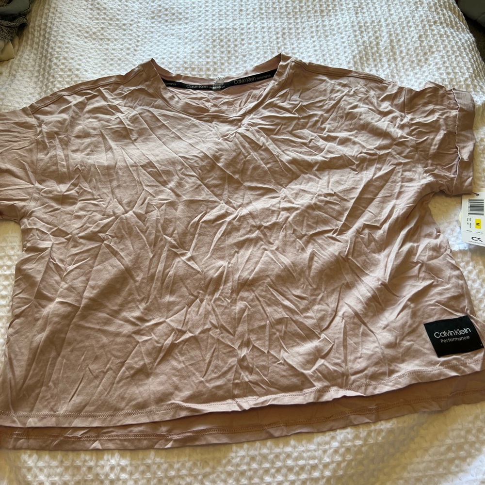 Pink Calvin Klein, athletic shirt